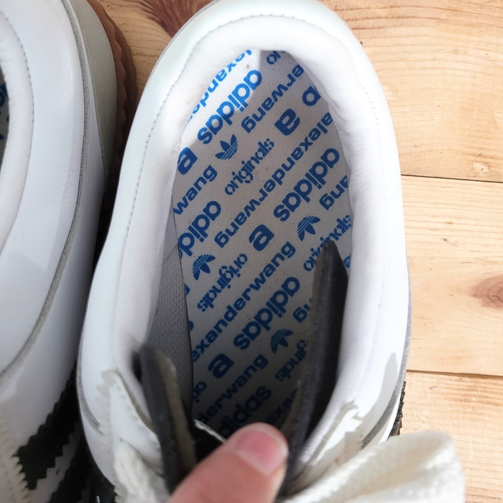 Adidas Originals Alexander Wang AW Skate Super Shoes F35295 White Black Size 12 - Picture 12 of 14